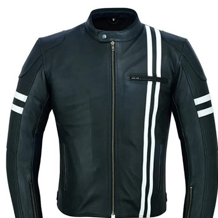 Handmade New Black Jacket, Moto Stylish Slim Fit Biker Jacket For Men