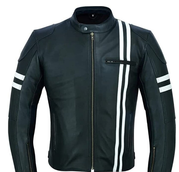 Handmade New Black Jacket, Moto Stylish Slim Fit Biker Jacket For Men
