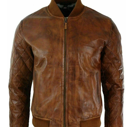 Handmade New Men’s Brown Leather, Biker Slim Fit Coat Jacket For Men