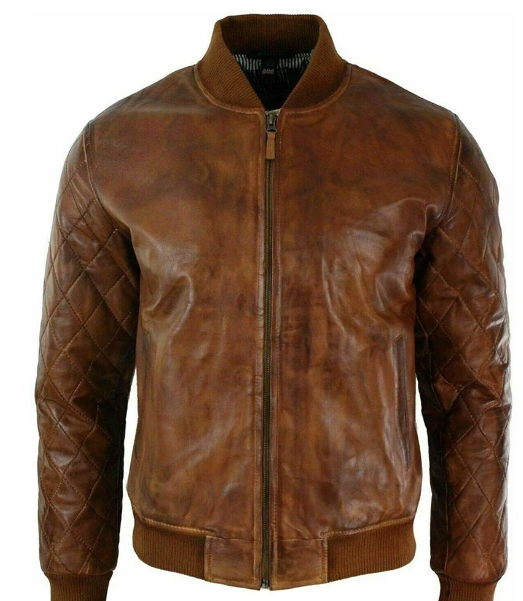 Handmade New Men’s Brown Leather, Biker Slim Fit Coat Jacket For Men