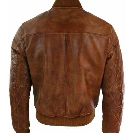 Handmade New Men’s Brown Leather, Biker Slim Fit Coat Jacket For Men