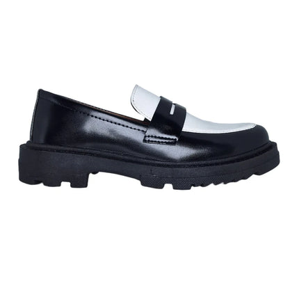 Handmade Men Black & White Leather Moccasins Dress Shoes, Office Mens Loafers