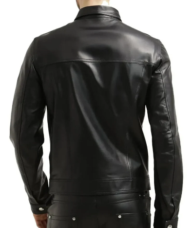 Handmade New Men’s Black Leather Jacket, Bomber Stylish Slim Fit Jacket