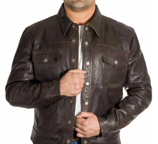 New Handmade Men’s Brown Trucker Jacket, Motorcycle jacket For Men