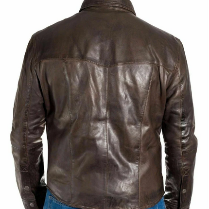 New Handmade Men’s Brown Trucker Jacket, Motorcycle jacket For Men