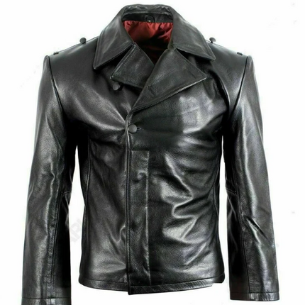 Handmade Men’s Black Button Jacket, Biker Jacket, Moto Stylish Jacket For Men