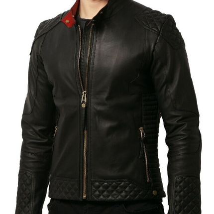 Handmade New Men’s Black Leather Jacket, Moto Stylish Biker Jacket