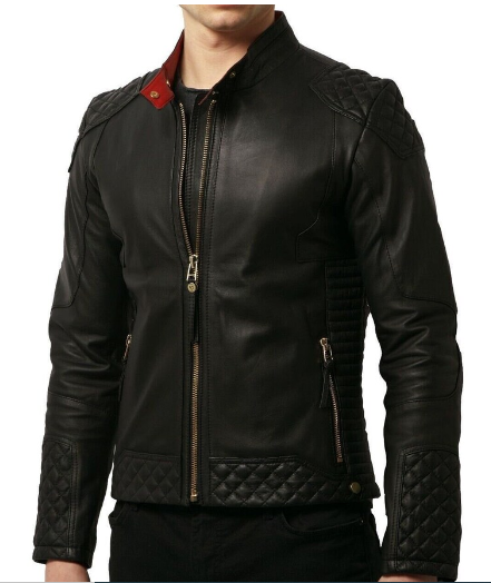 Handmade New Men’s Black Leather Jacket, Moto Stylish Biker Jacket