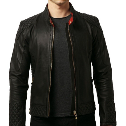 Handmade New Men’s Black Leather Jacket, Moto Stylish Biker Jacket