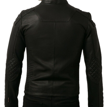 Handmade New Men’s Black Leather Jacket, Moto Stylish Biker Jacket