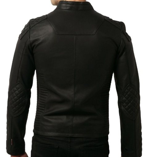 Handmade New Men’s Black Leather Jacket, Moto Stylish Biker Jacket