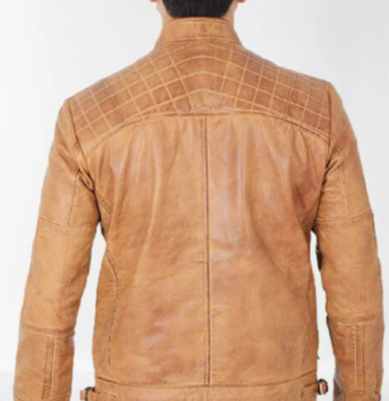 Men’s Handmade Tan Leather Fashion Jackets, Biker/Racer Jacket For Men
