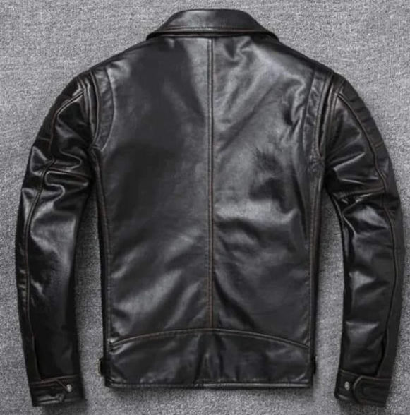 Handmade Men Black Fashion Winter Jacket, Real Leather Jacket For Men
