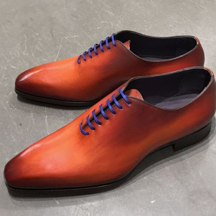 Dark Tan Lace Up Formal Dress Handmade Shoes For Men’s, Leather Shoes, Business Shoes