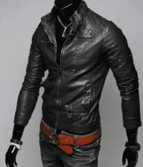 Handmade Men Black Color Leather Motorcycle Jacket For Men