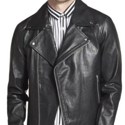 Handmade Men Fashionable Real Leather Biker/Racer Jacket For Men