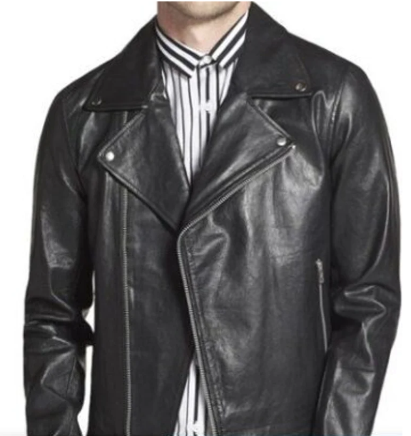 Handmade Men Fashionable Real Leather Biker/Racer Jacket For Men