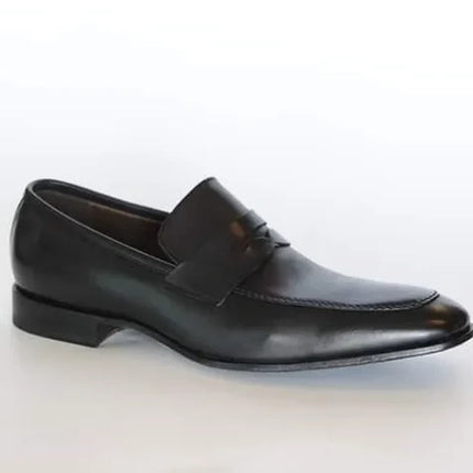 New Men’s Black Slip On Formal Dress Handmade Shoes, Real Leather Office Shoes