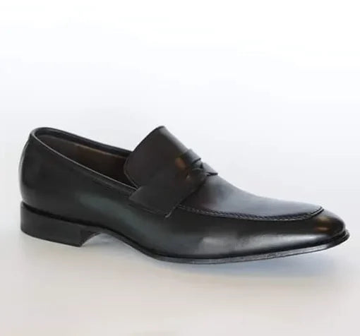 New Men’s Black Slip On Formal Dress Handmade Shoes, Real Leather Office Shoes