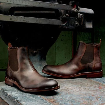 New Handmade Shaded Brown Leather Men Chelsea boots, Chelsea, Ankle Boots