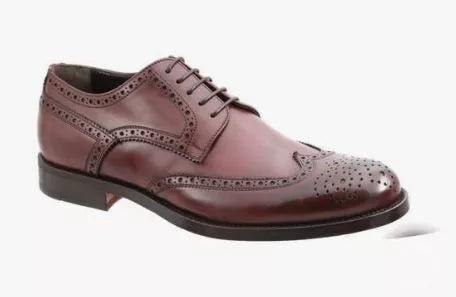 Handmade Men’s Burgundy Wing Tip Brogue Derby Lace Up Formal Dress Shoes, Real Leather Office Shoes.