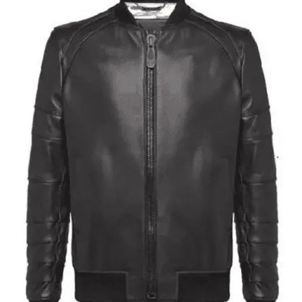 Handmade Men Black Leather Biker Jacket, Men’s Sports Leather Jacket
