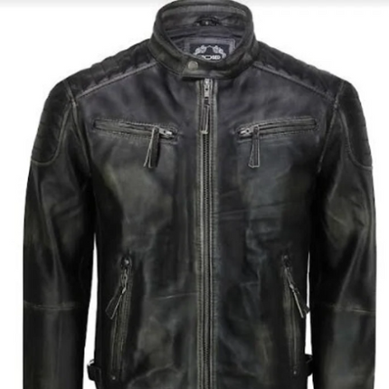 Men’s Handmade Black Biker Leather Jacket, Moto Fashion Leather Jacket For Men