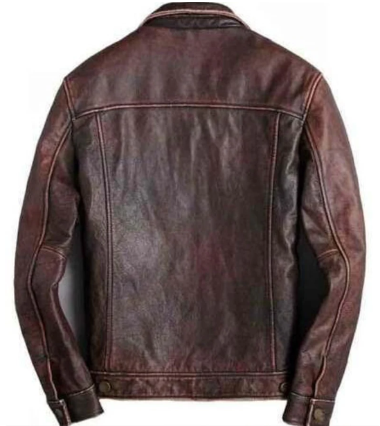 Handmade Men Brown Leather Biker/ Racers Jacket For Men Leather Jacket With Multi Pocket Jacket For Men