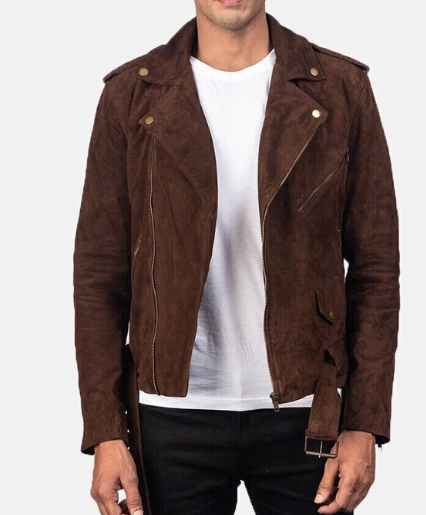Handmade New Men’s Brown Suede Moto Biker Jacket For Men