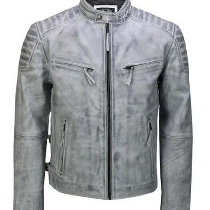 Handmade Men grey Bomber jacket with multi pockets, zipper jacket for men