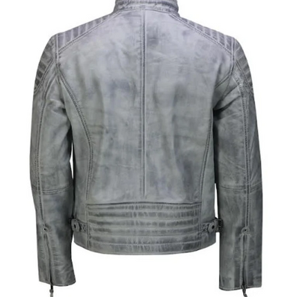 Handmade Men grey Bomber jacket with multi pockets, zipper jacket for men