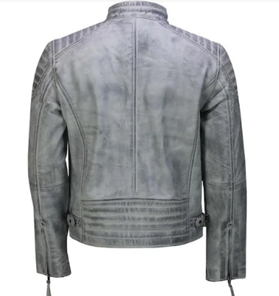 Handmade Men grey Bomber jacket with multi pockets, zipper jacket for men