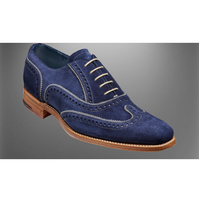 Handmade Men Blue Suede Leather Brogue Shoes, Dress Shoes for Men