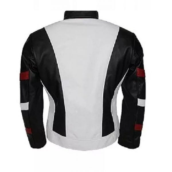 Men Multicolor Leather Slimfit Biker Jacket, Motorcycle Racers Club Jacket