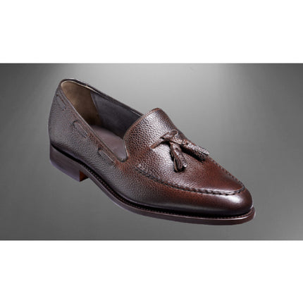 Men Brown Leather Moccasin Shoes, Brown Leather Loafer Shoes With Tassels