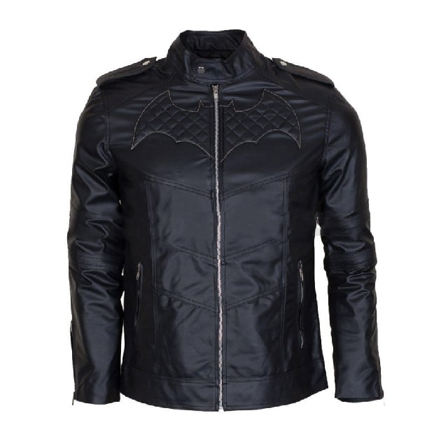 Men Black Leather Batman Jacket, Leather Slim fit Movie Jackets