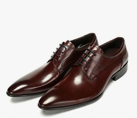 Handmade Men’s Dark Brown Lace Up Derby Formal Dress Shoes, Real Leather Office Shoes.