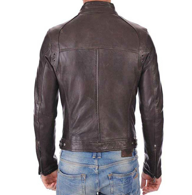 Men Ox Blood Red Leather Studded Biker Fashion Jacket,Moto Jackets