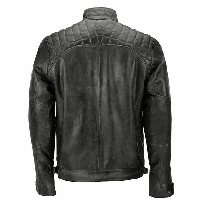 Men Black Leather Fashion Jacket, Biker Jackets, Moto Riding Racer Jackets