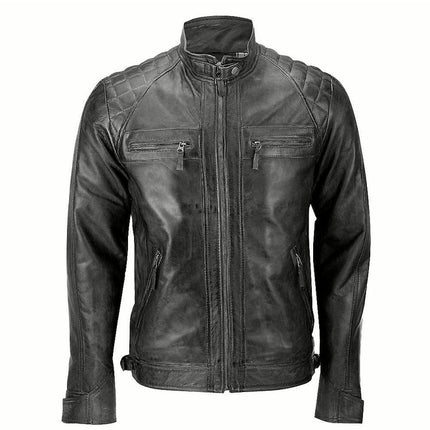 Men Black Leather Fashion Jacket, Biker Jackets, Moto Riding Racer Jackets