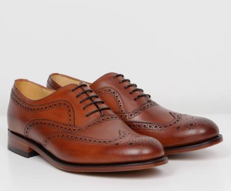 Handmade Men’s Dark Tan Wing Tip Brogue Lace Up Formal Dress Shoes, Real Leather Office Shoes.