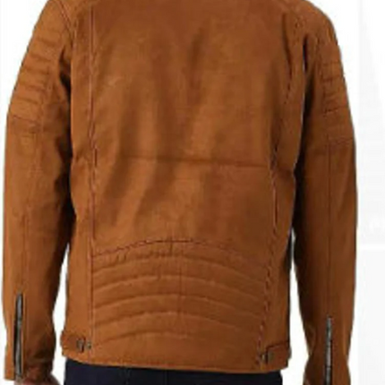 Handmade Men Brown Suede Biker Jacket, Motorcycle Jacket For Men