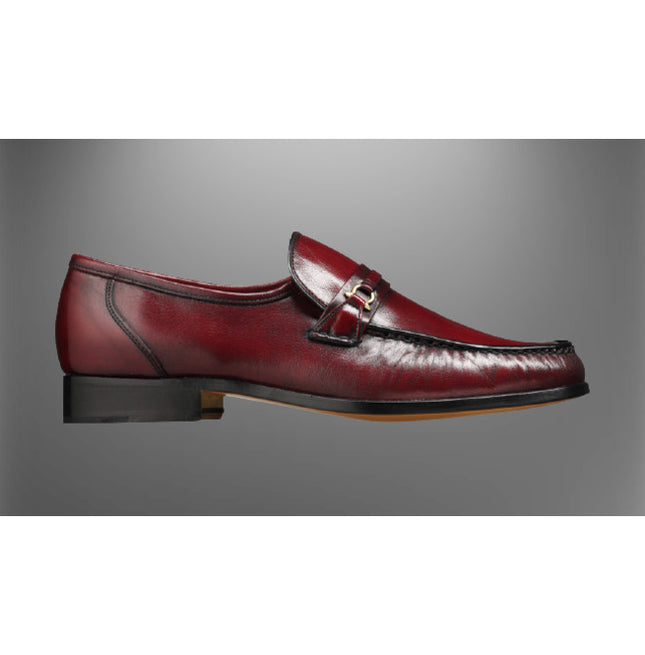 Handmade Men Burgundy Leather Moccasin Shoes, Men Burgundy Loafer Shoes