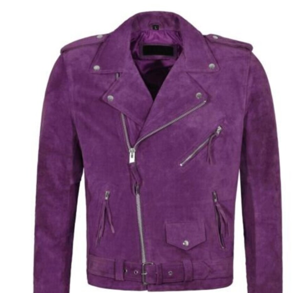 Handmade men purple suede jacket, leather jacket for men, Formal Dress Jacket For Men