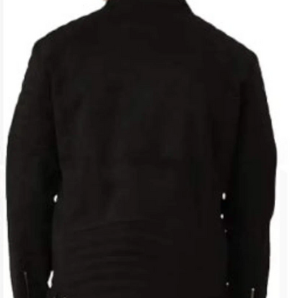 New Men Handmade Genuine Suede Biker Jackets with Front Zip Closure Jacket For Men