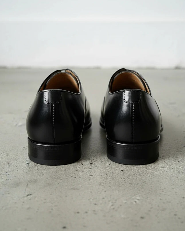 Handmade men black leather brogue office shoes, Lace Up Dress shoes for mens