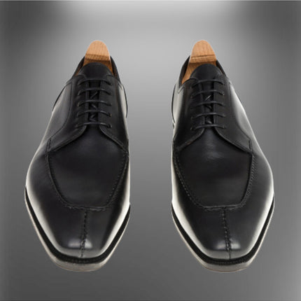 Handmade Black Leather Formal Dress Shoes, Business Office Shoes