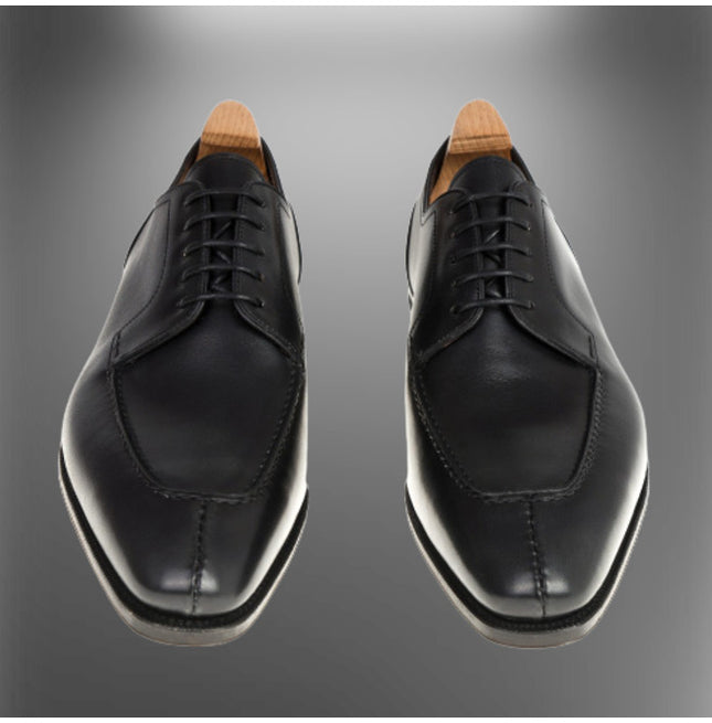 Handmade Black Leather Formal Dress Shoes, Business Office Shoes