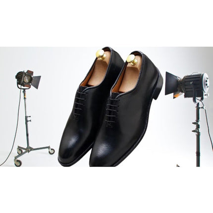 Handmade Men Black Leather Formal Dress Oxford Shoes, Men Shoes