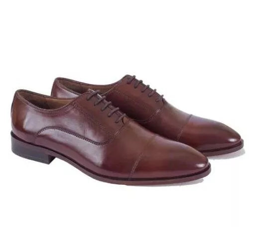 Handmade Men Brown Leather Formal Dress Shoes, Business Office Shoes
